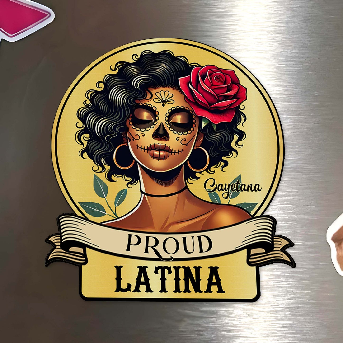 Proud Latina With Beautiful La Catrina Design