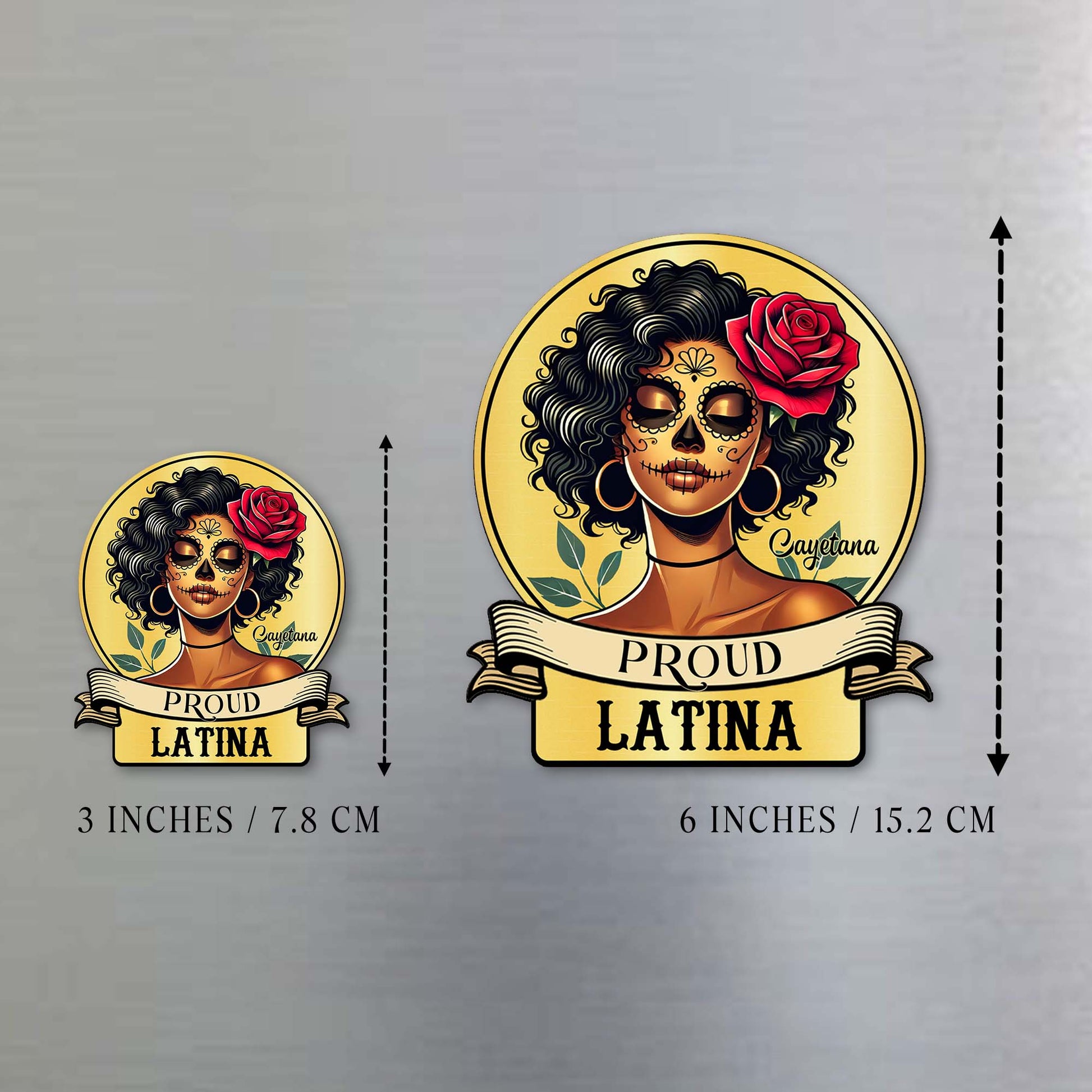 Proud Latina With Beautiful La Catrina Design