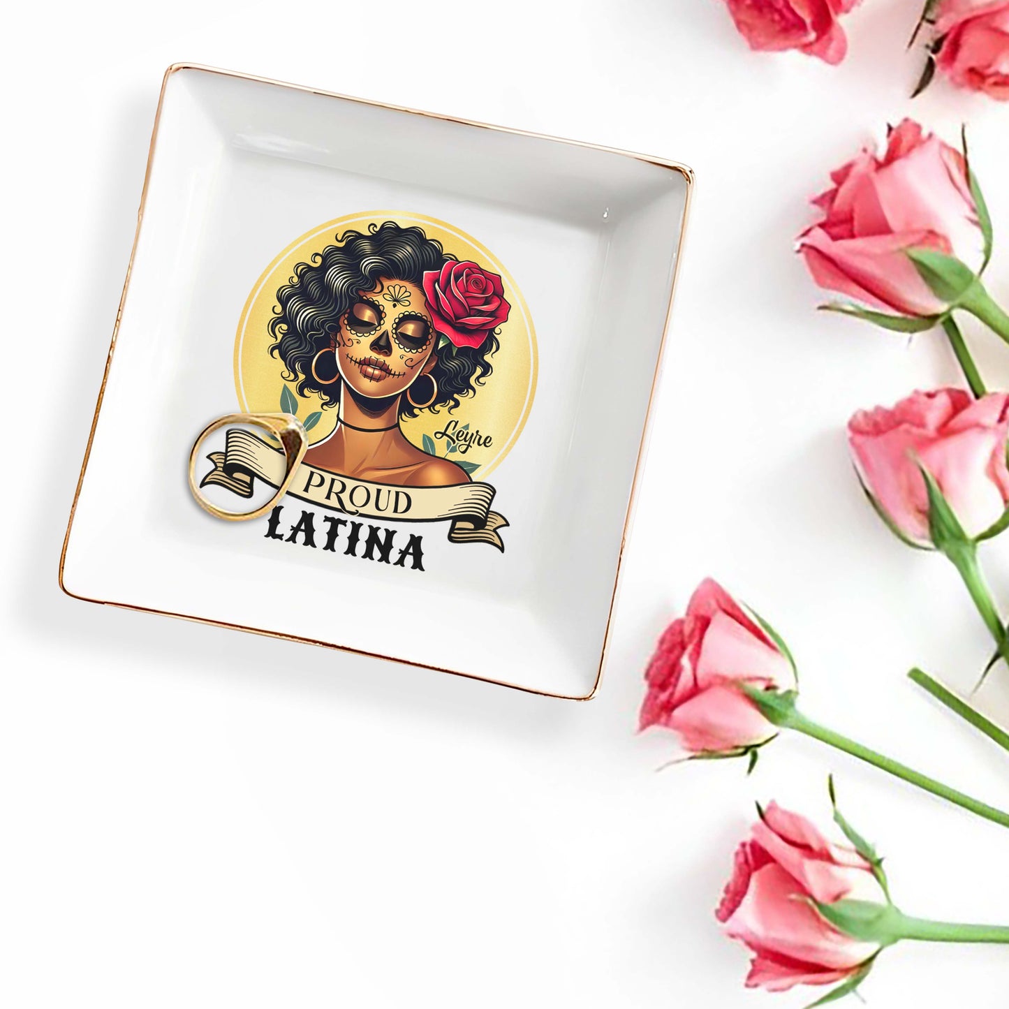 Orgullosa latina - Plato de joyería personalizado - HS010_SCRD