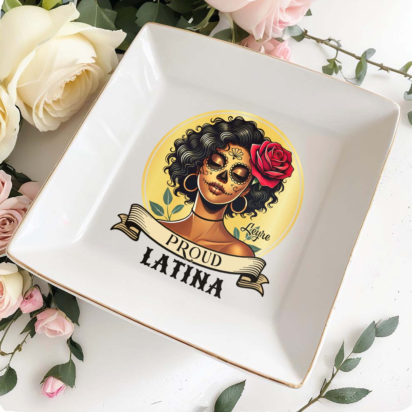 Orgullosa latina - Plato de joyería personalizado - HS010_SCRD