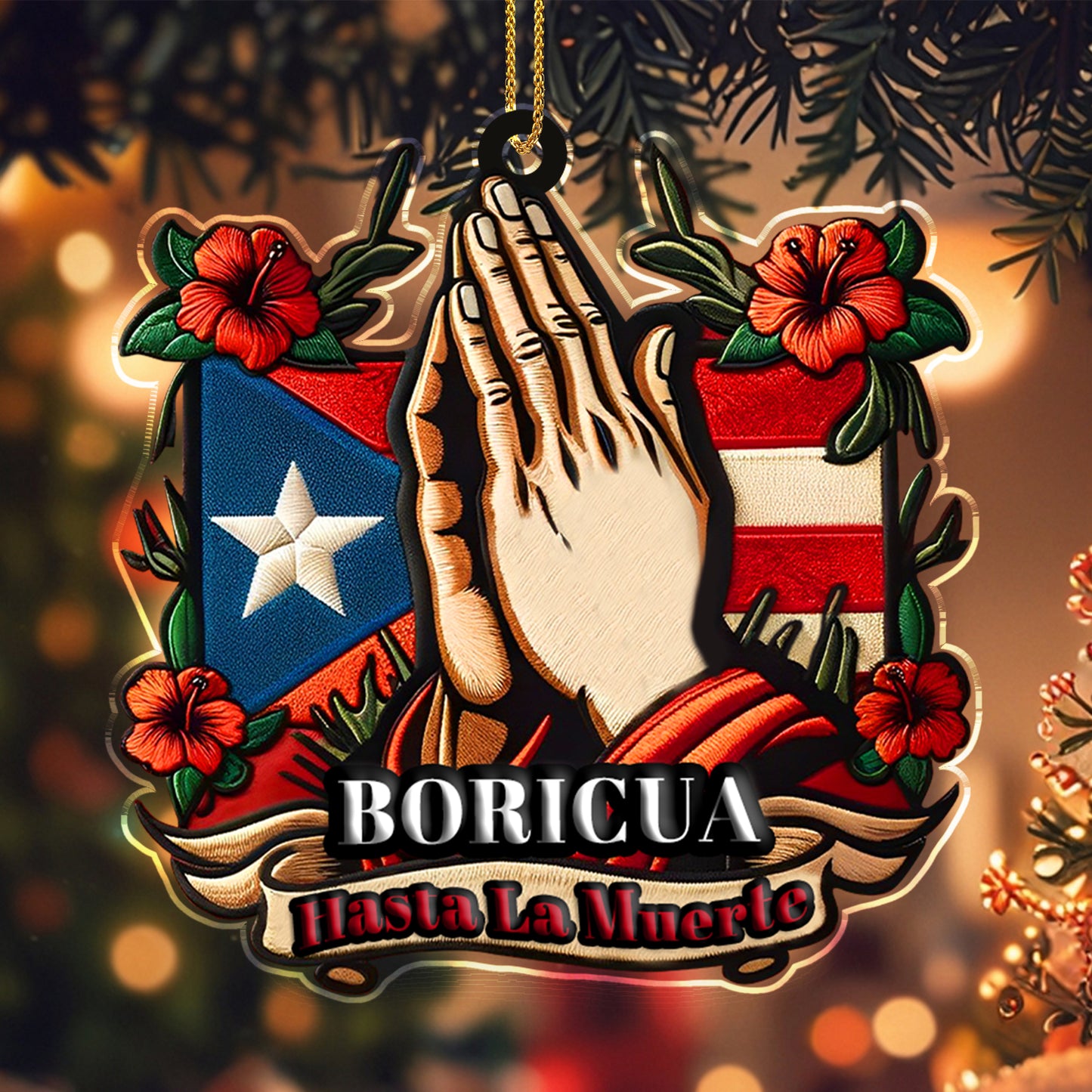 Boricua Hasta La Muerte Proud Puerto Rican Ornament