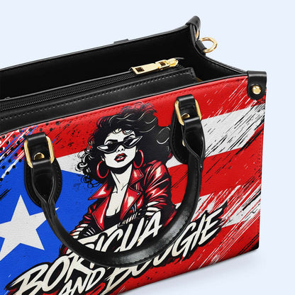 Boricua &amp; Bougie - Bolso de mano de cuero personalizado - HS022_HB