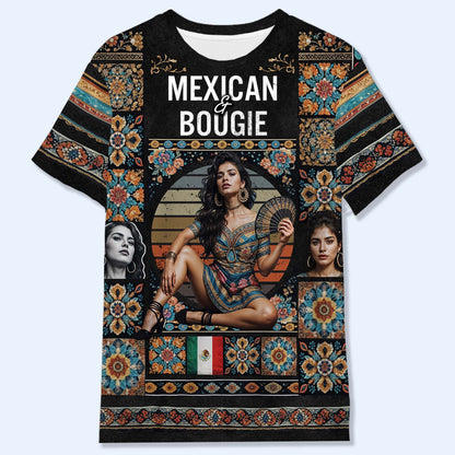 Camiseta estilo pirata vintage de México: camiseta unisex personalizada con estampado integral - HS028_3T