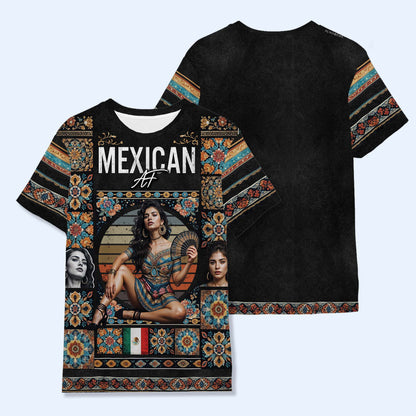 Camiseta estilo pirata vintage de México: camiseta unisex personalizada con estampado integral - HS028_3T