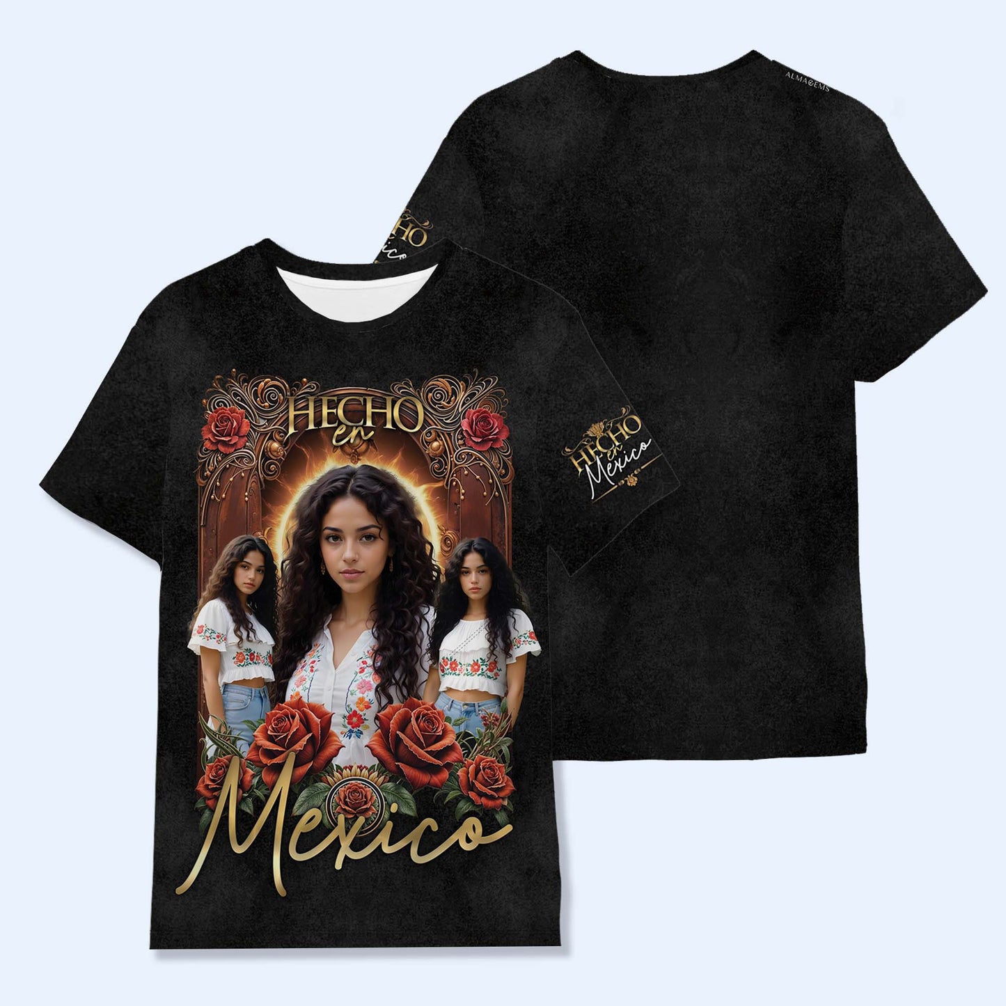 VIVA MEXICO - Personalized Custom Unisex All-Over Printed T-Shirt - HS030_3T