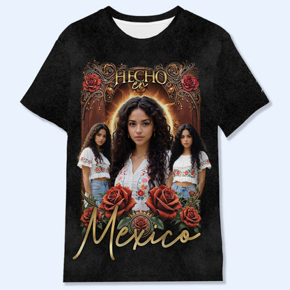 VIVA MEXICO - Personalized Custom Unisex All-Over Printed T-Shirt - HS030_3T