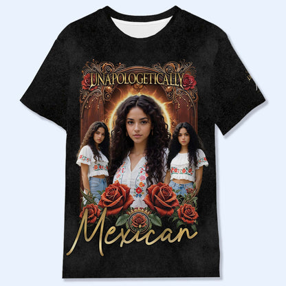 VIVA MEXICO - Personalized Custom Unisex All-Over Printed T-Shirt - HS030_3T