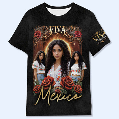 VIVA MEXICO - Camiseta unisex personalizada con estampado integral - HS030_3T