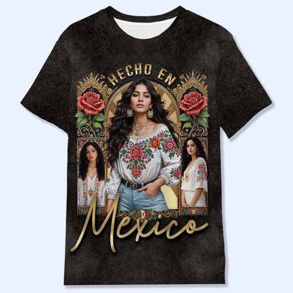 HECHO EN MEXICO - Personalized Custom Unisex All-Over Printed T-Shirt - HS031_3T