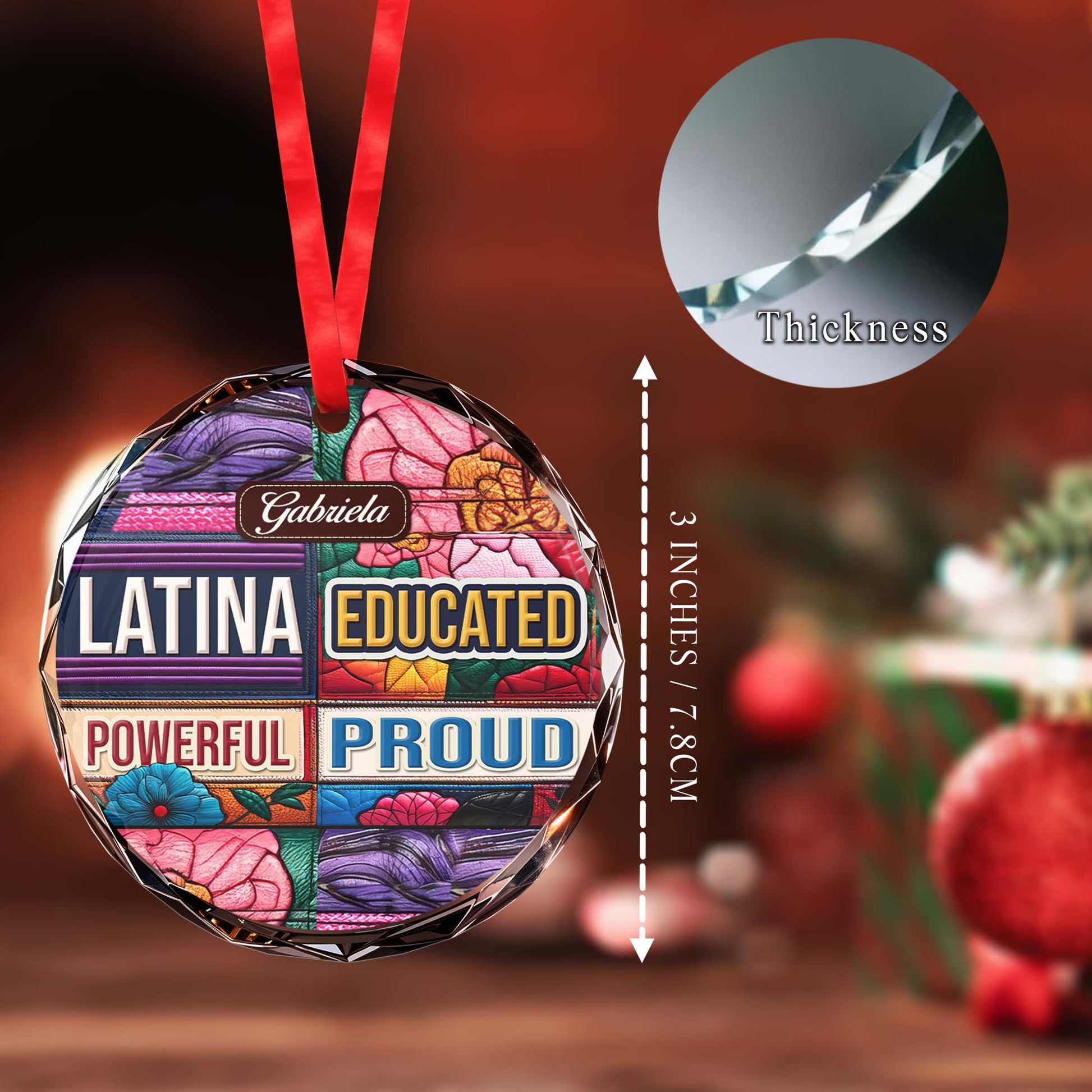 Latina Educated Powerful Proud Ornament