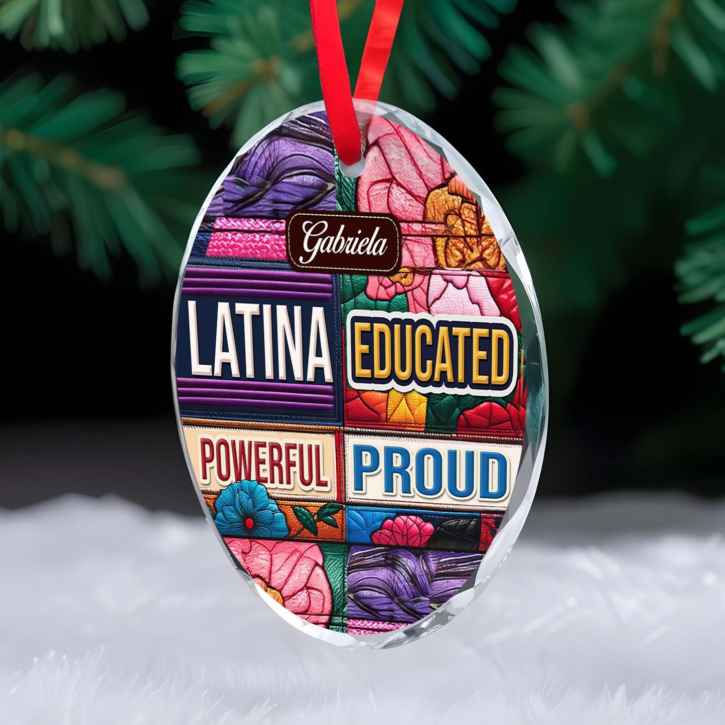 Latina Educated Powerful Proud Ornament