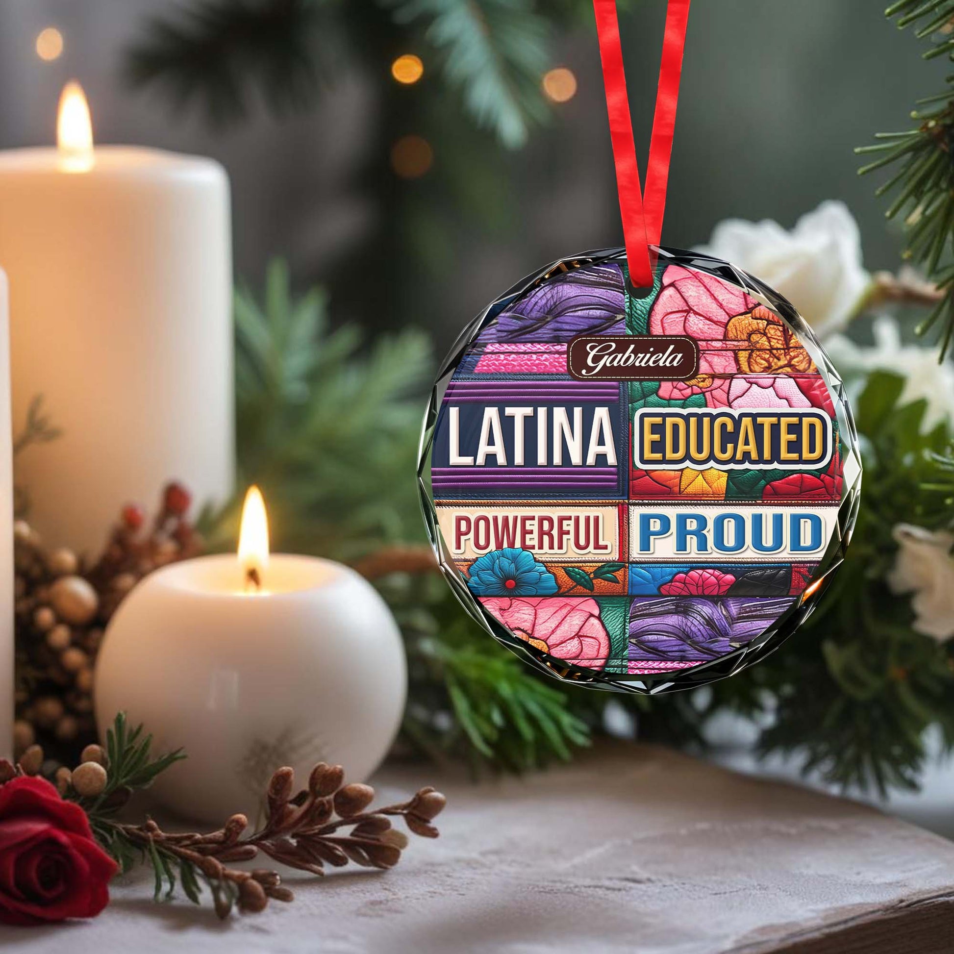 Latina Educated Powerful Proud Ornament