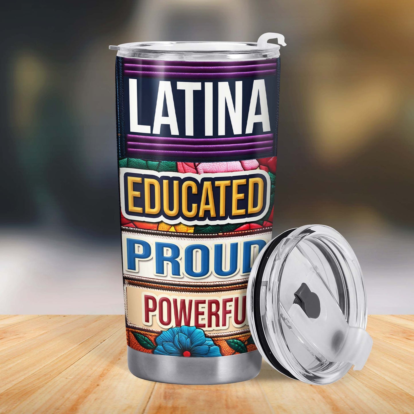 Educated Powerful Proud - Personalized Custom Stainless Steel Tumbler 20oz 30oz - HS032_TB