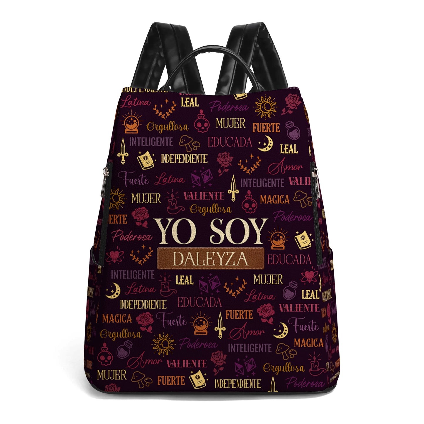 Yo Soy - Mochila de cuero personalizada - HS033_BP