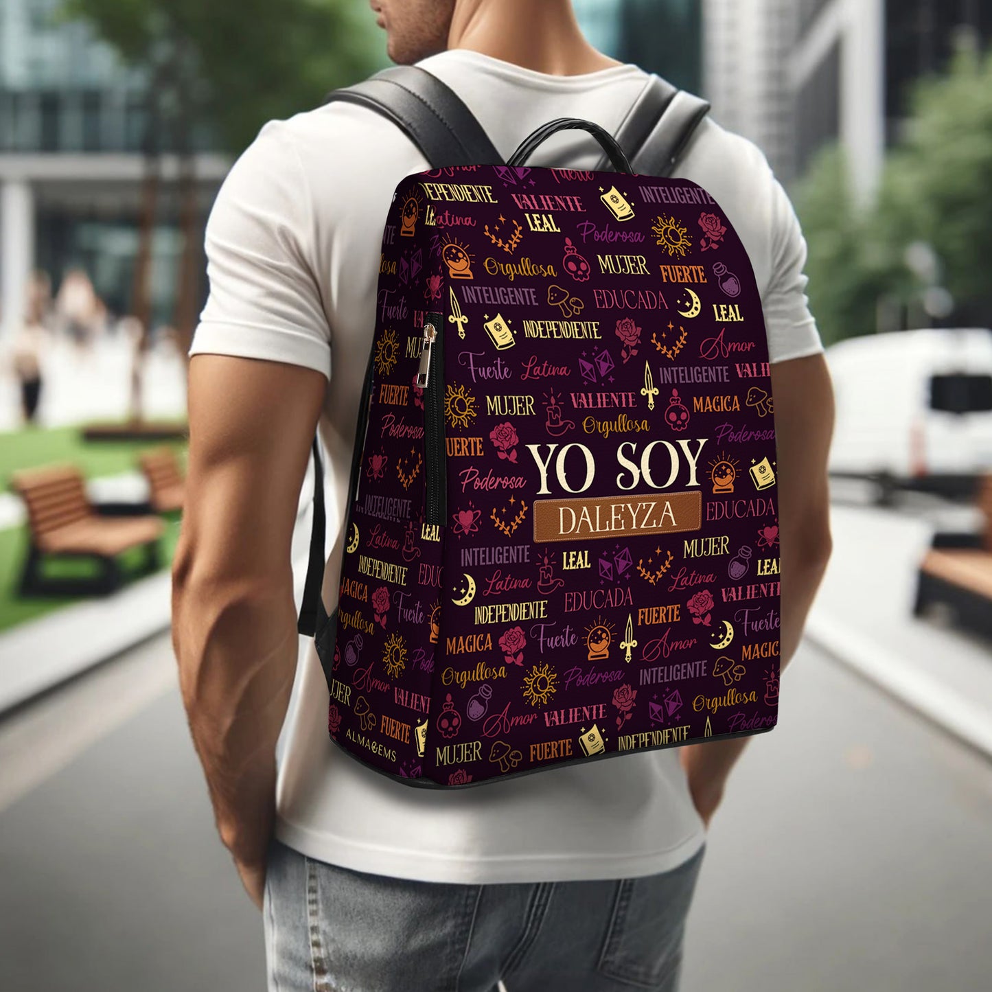 Yo Soy  - Personalized Custom Leather BackPack - HS033_BP