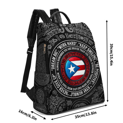 Recuerda siempre que eres más valiente de lo que crees - Mochila de cuero personalizada - HS034_BP