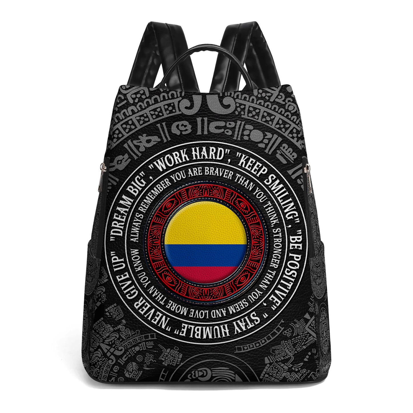 Recuerda siempre que eres más valiente de lo que crees - Mochila de cuero personalizada - HS034_BP