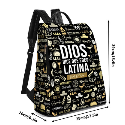 Dios Dice Que Eres - Mochila De Cuero Personalizada - HS035_BP