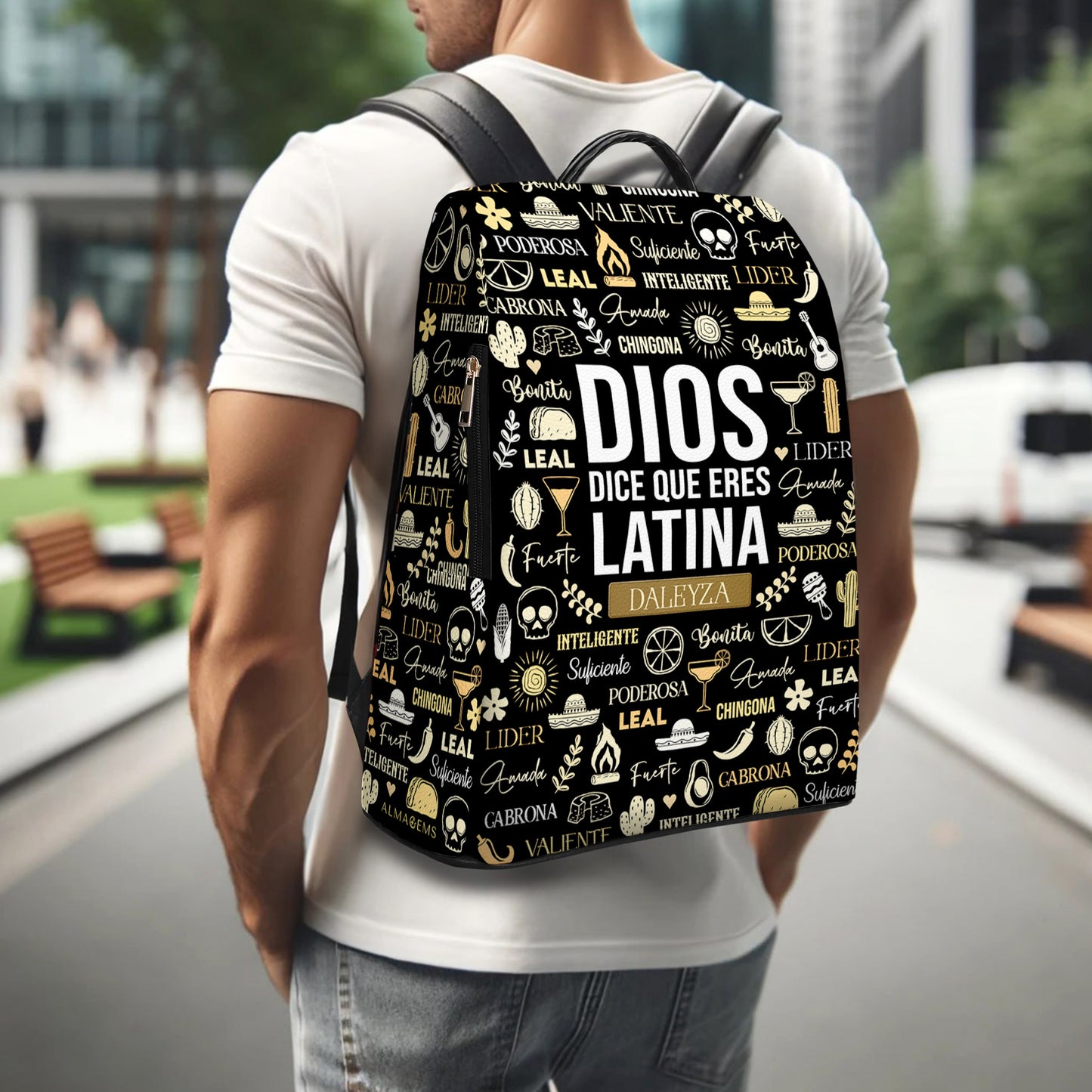 Dios Dice Que Eres - Mochila De Cuero Personalizada - HS035_BP