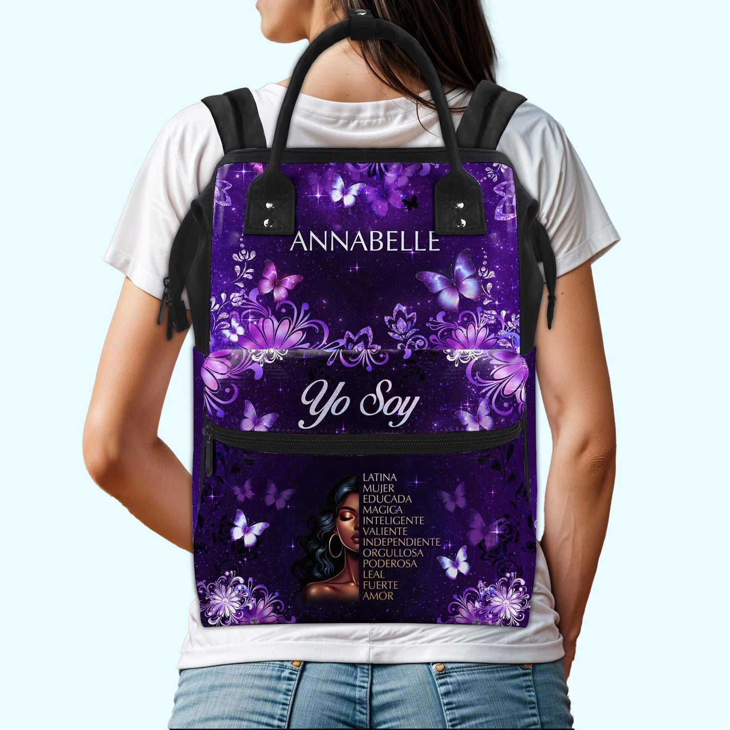 Yo Soy - Personalized Custom Duckbilled Travel Backpack - HS037_DKB