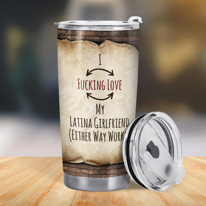 Te amo, carajo (funciona de cualquier manera) - Vaso de acero inoxidable personalizado de 20 oz y 30 oz - HS040_TB