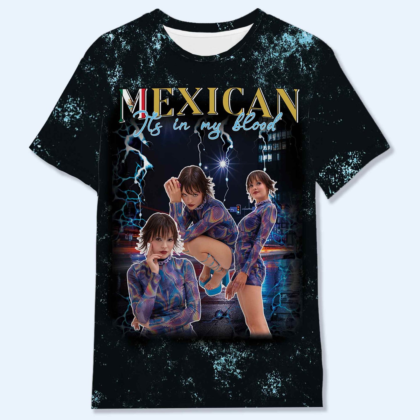 Camiseta pirata mexicana - Camiseta unisex personalizada con estampado completo - HS043_3T