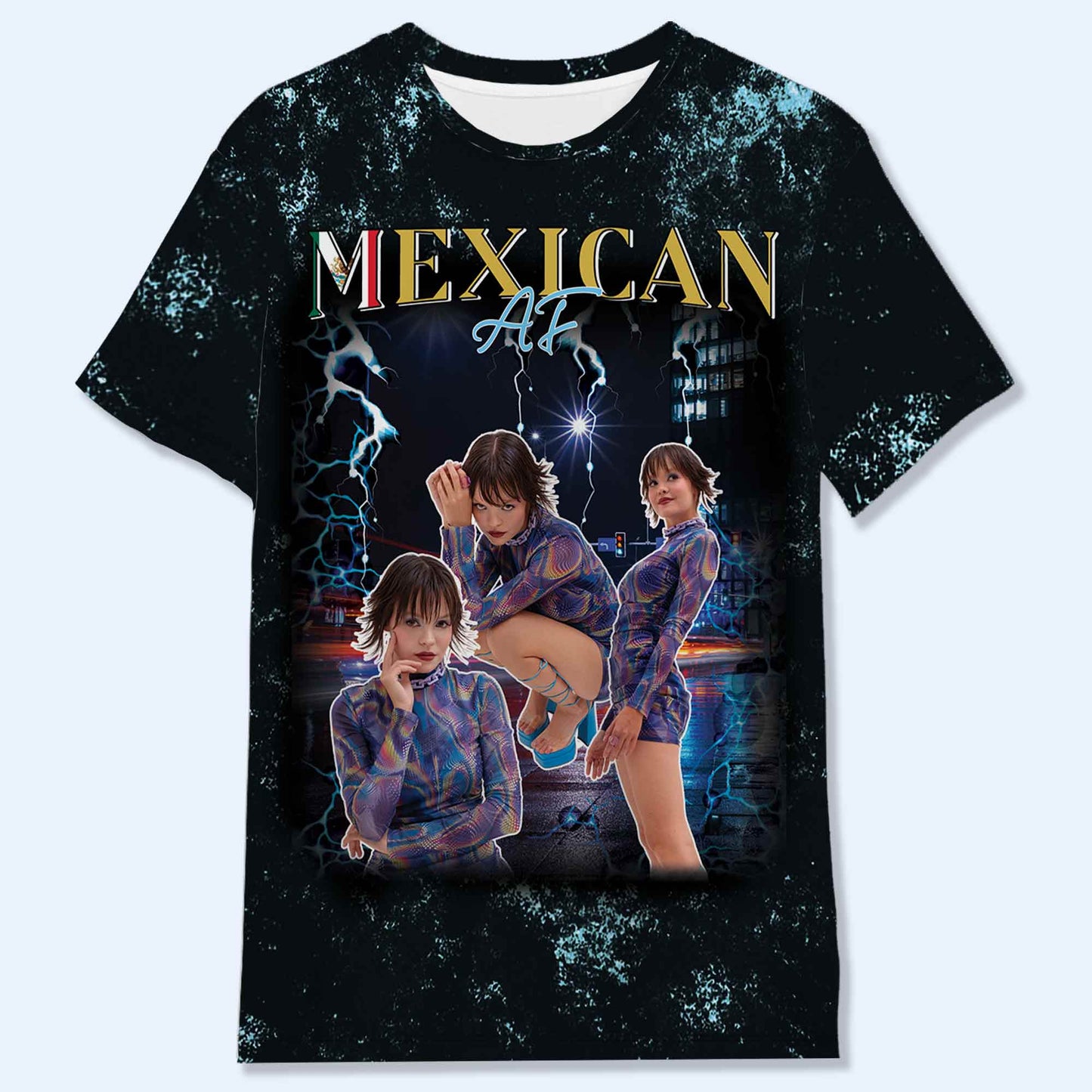 Camiseta pirata mexicana - Camiseta unisex personalizada con estampado completo - HS043_3T