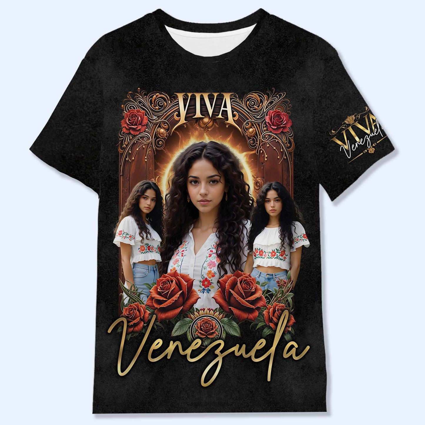 VIVA VENEZUELA - Personalized Custom Unisex All-Over Printed T-Shirt - HS048_3T