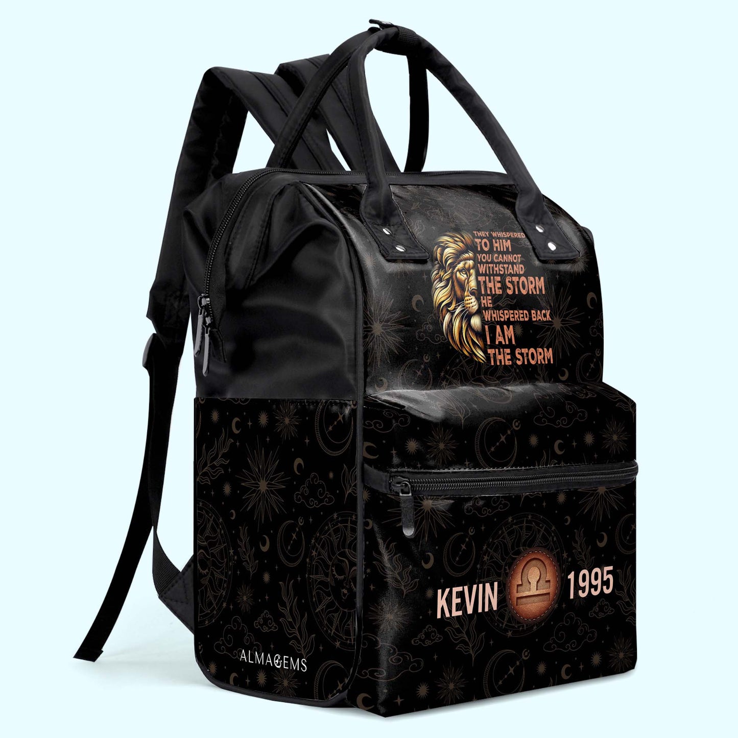 They Whispered To Him You Cannot Withstand The Storm He Whispered Back I Am The Storm - Personalized Custom Duckbilled Travel Backpack - HS053_DKB