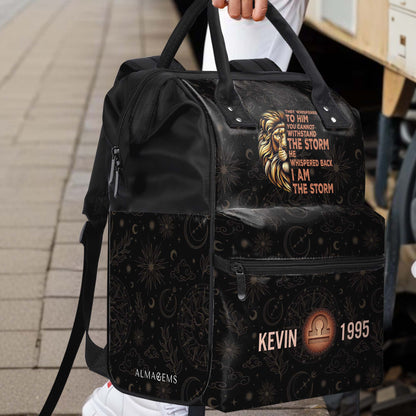 They Whispered To Him You Cannot Withstand The Storm He Whispered Back I Am The Storm - Personalized Custom Duckbilled Travel Backpack - HS053_DKB