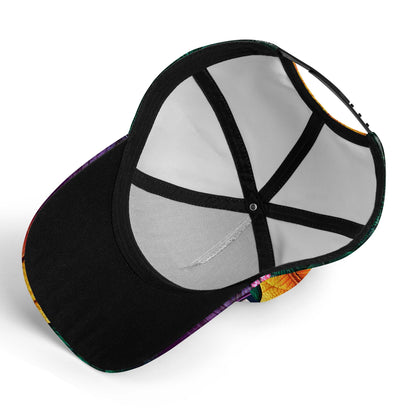 Gorra de béisbol personalizada, con estampado integral, educada, poderosa y orgullosa - HS054_BAC