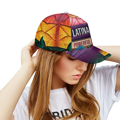 Gorra de béisbol personalizada, con estampado integral, educada, poderosa y orgullosa - HS054_BAC