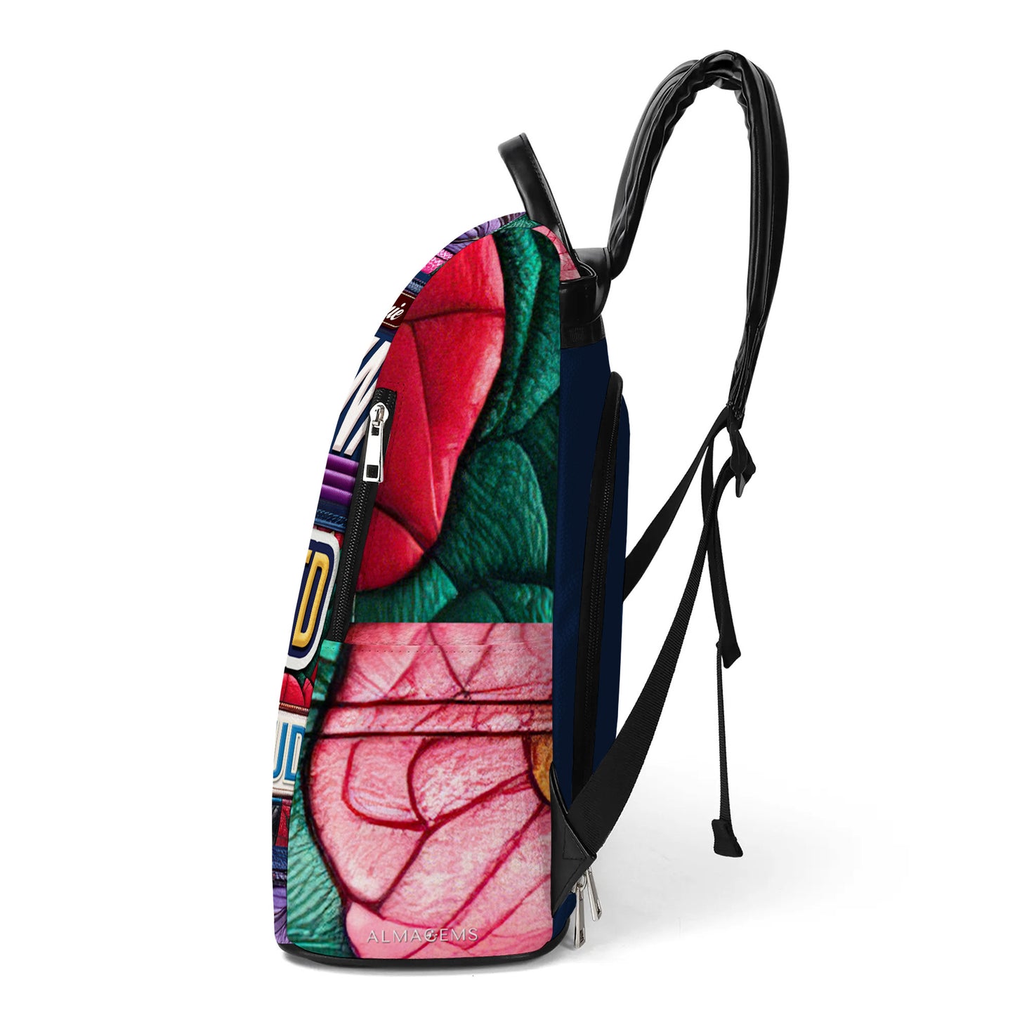 Mochila de cuero personalizada, educada, poderosa y orgullosa - HS054_BP