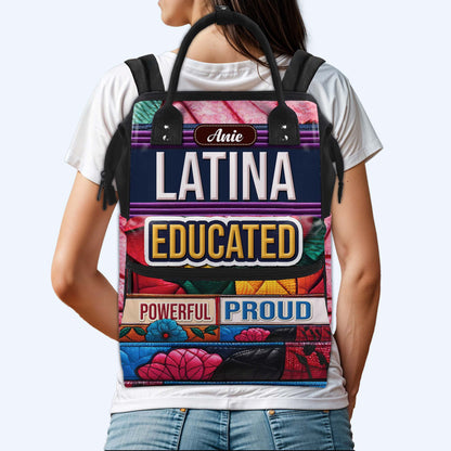 Mochila de viaje personalizada con forma de pico de pato, educada, poderosa y orgullosa - HS054_DKB