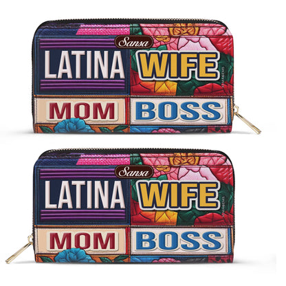 WIFE. MOM. BOSS - Women Leather Wallet - HS054_WW