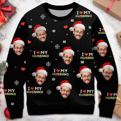 I Love My Husband Festive Ugly Sweater