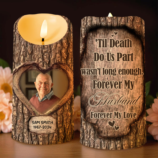 'Til Death Do Us Part, Forever Love Heart Candle Design
