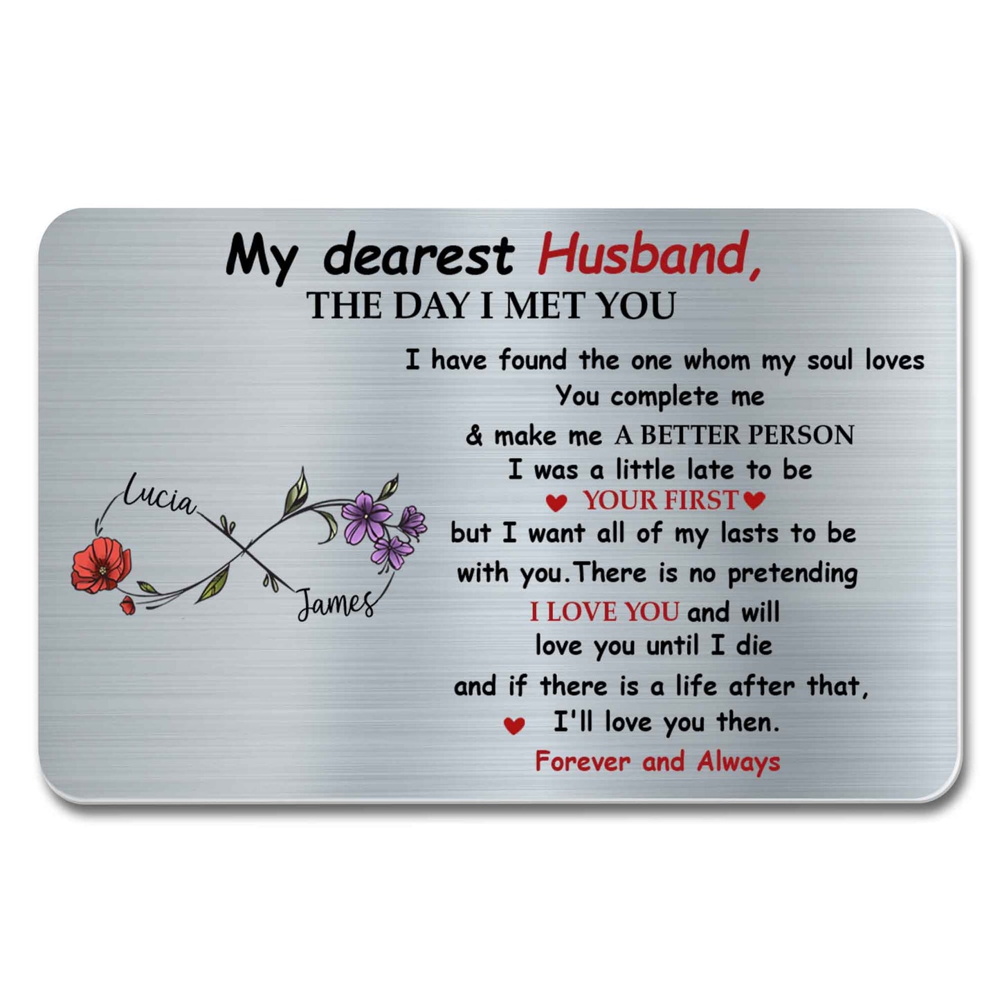 My Dearest Husband, The Day I Met You, Flowers