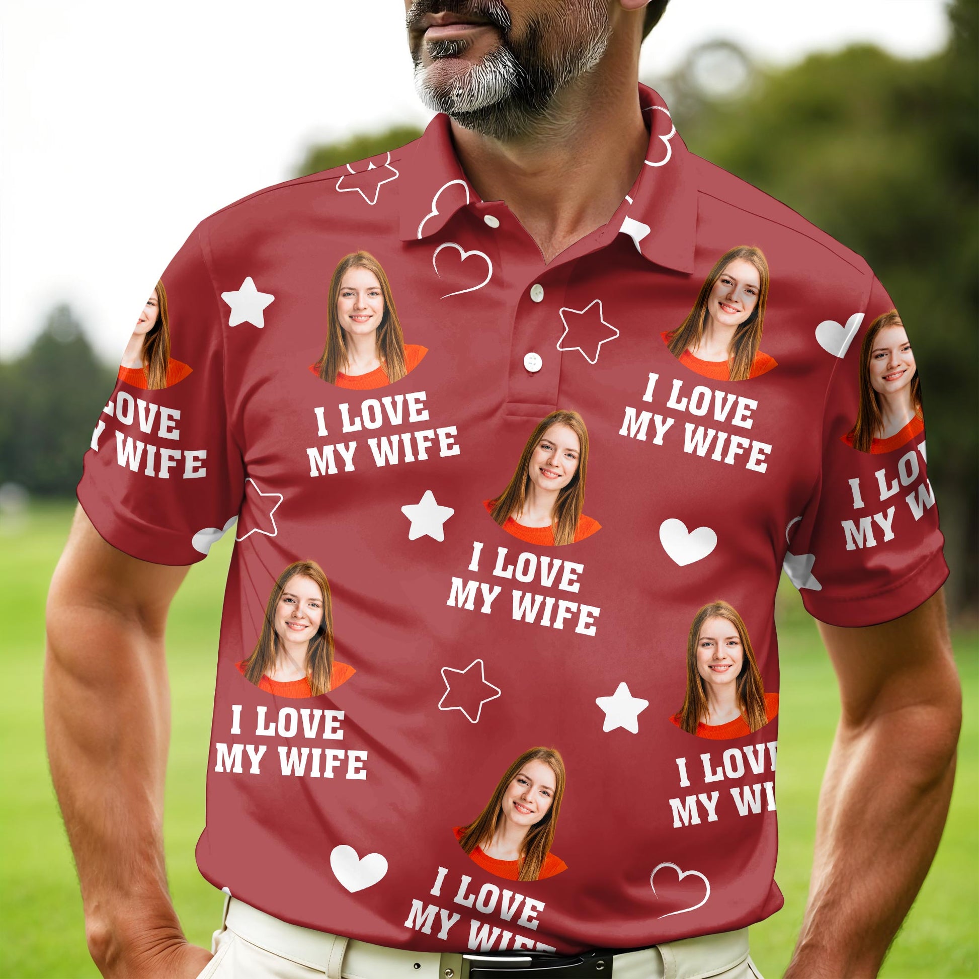 I Love My Wife With Hearts And Stars