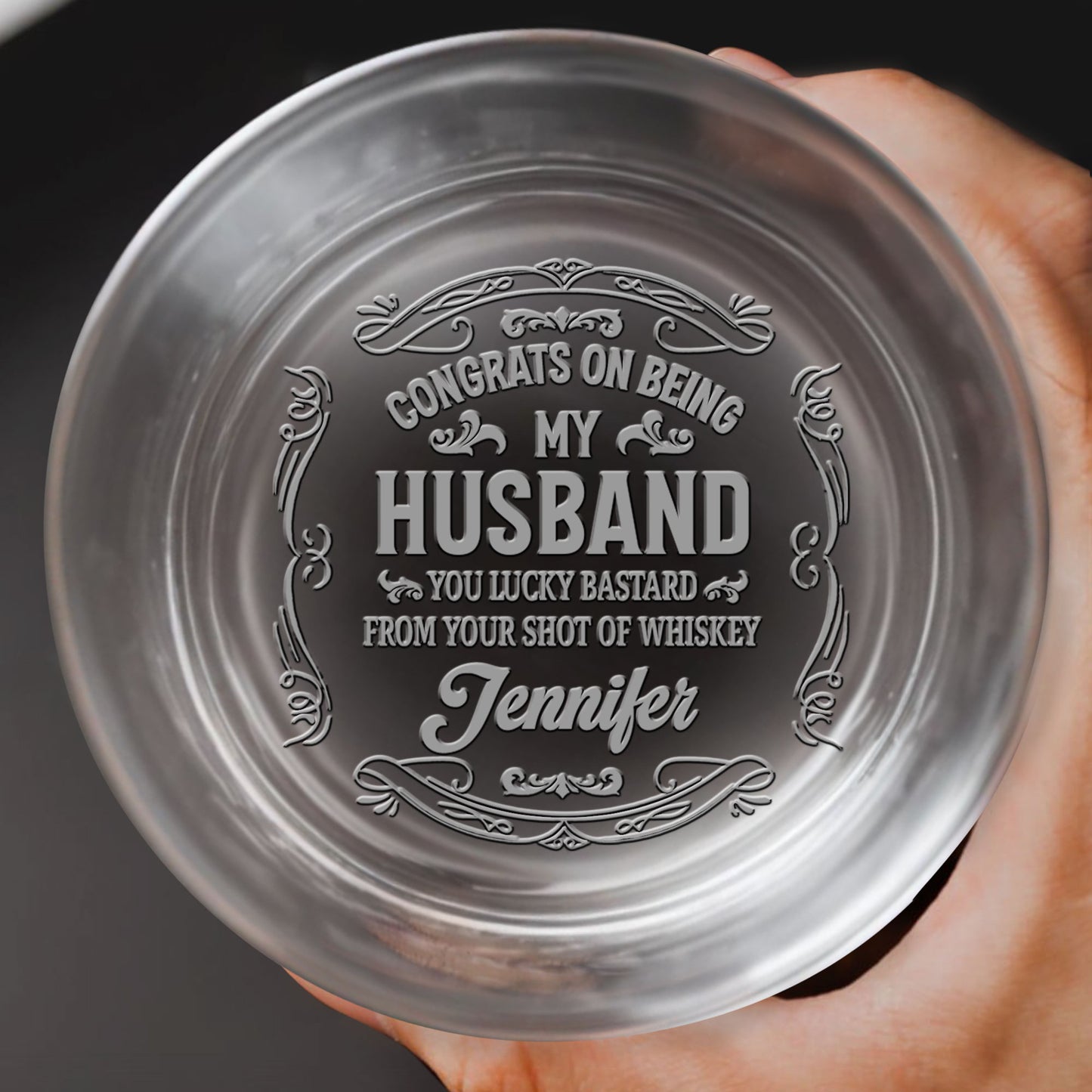 Congrats On Being My Husband, Ornate Text Design