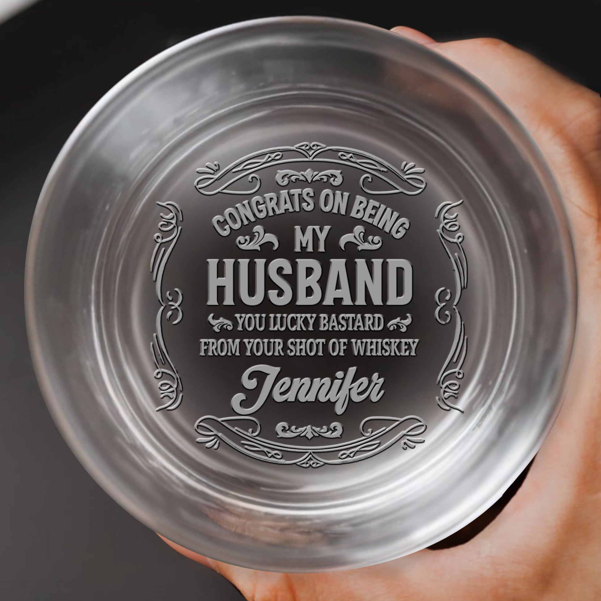 Congrats On Being My Husband, Ornate Text Design