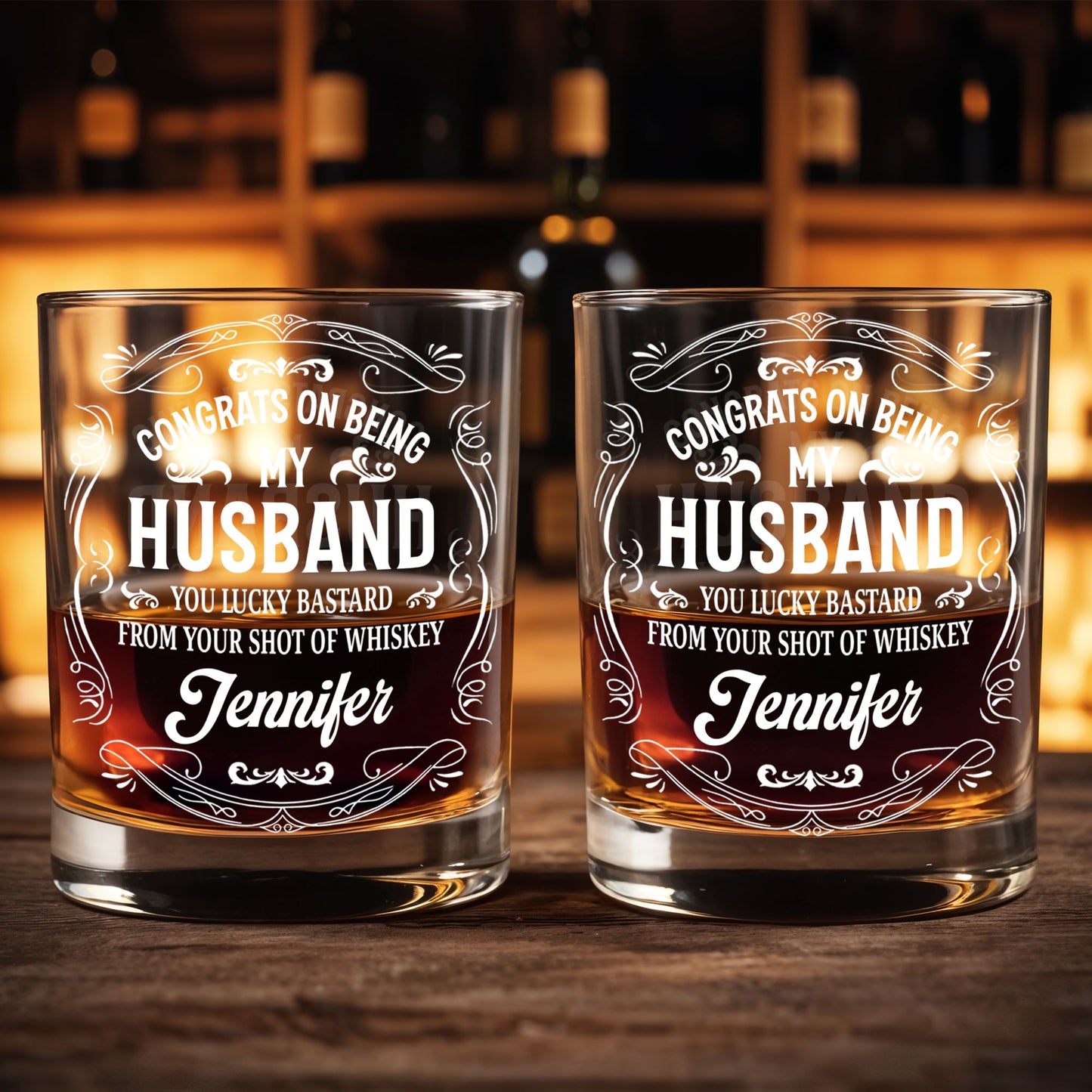 Congrats On Being My Husband, You Lucky (Workaround for offensive term)