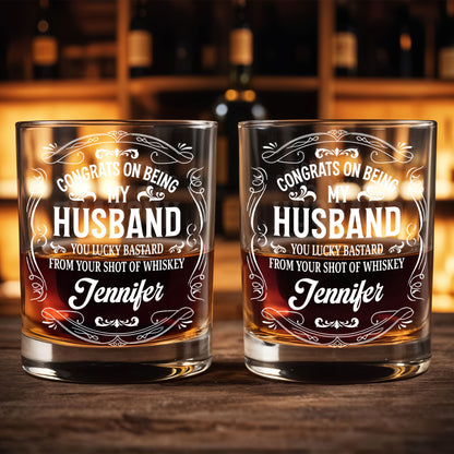 Congrats On Being My Husband, You Lucky (Workaround for offensive term)