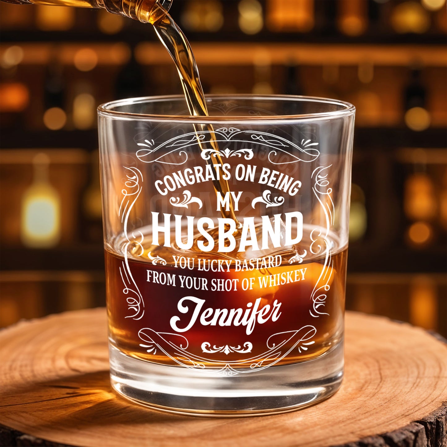 Congrats On Being My Husband, You Lucky (Workaround for offensive term)