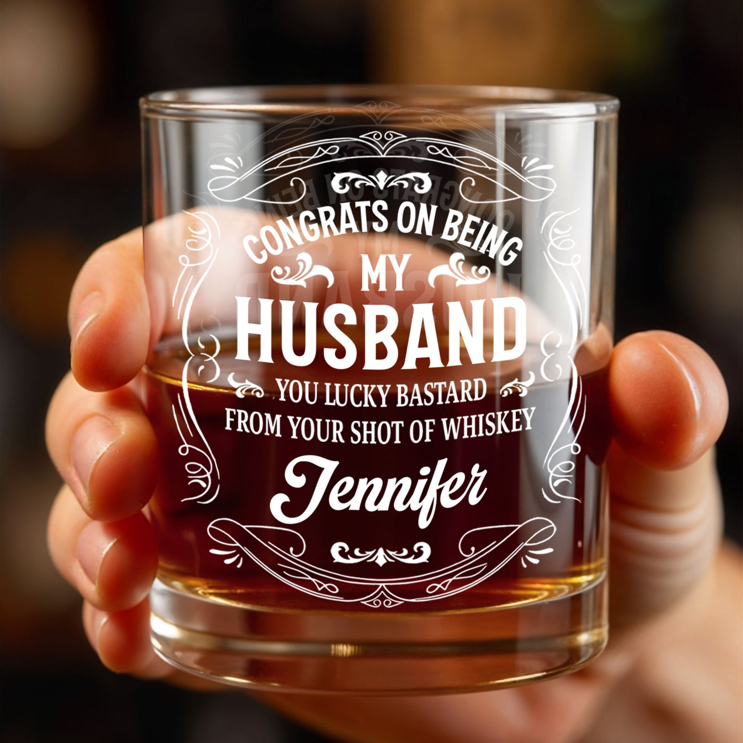 Congrats On Being My Husband, You Lucky (Workaround for offensive term)