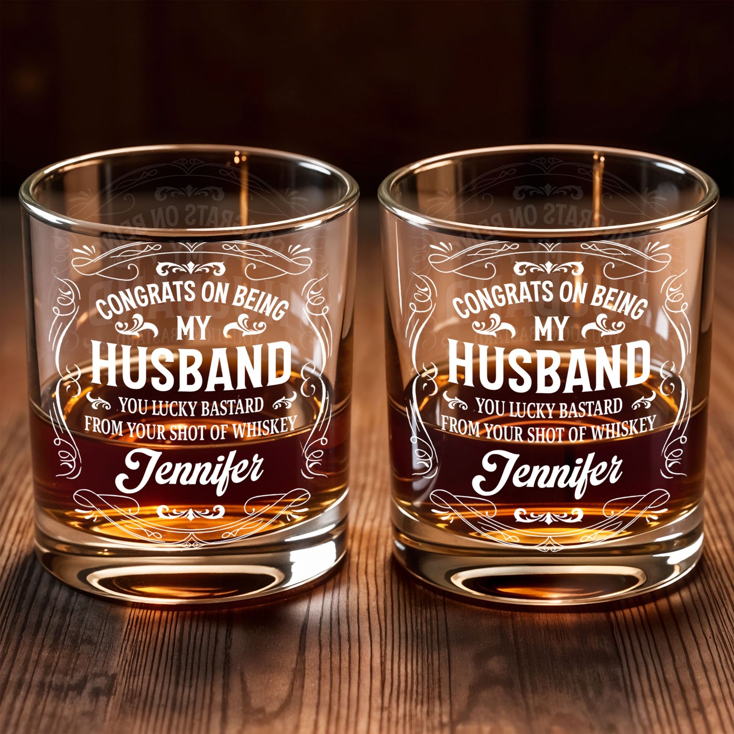 Congrats On Being My Husband, You Lucky (Workaround for offensive term)