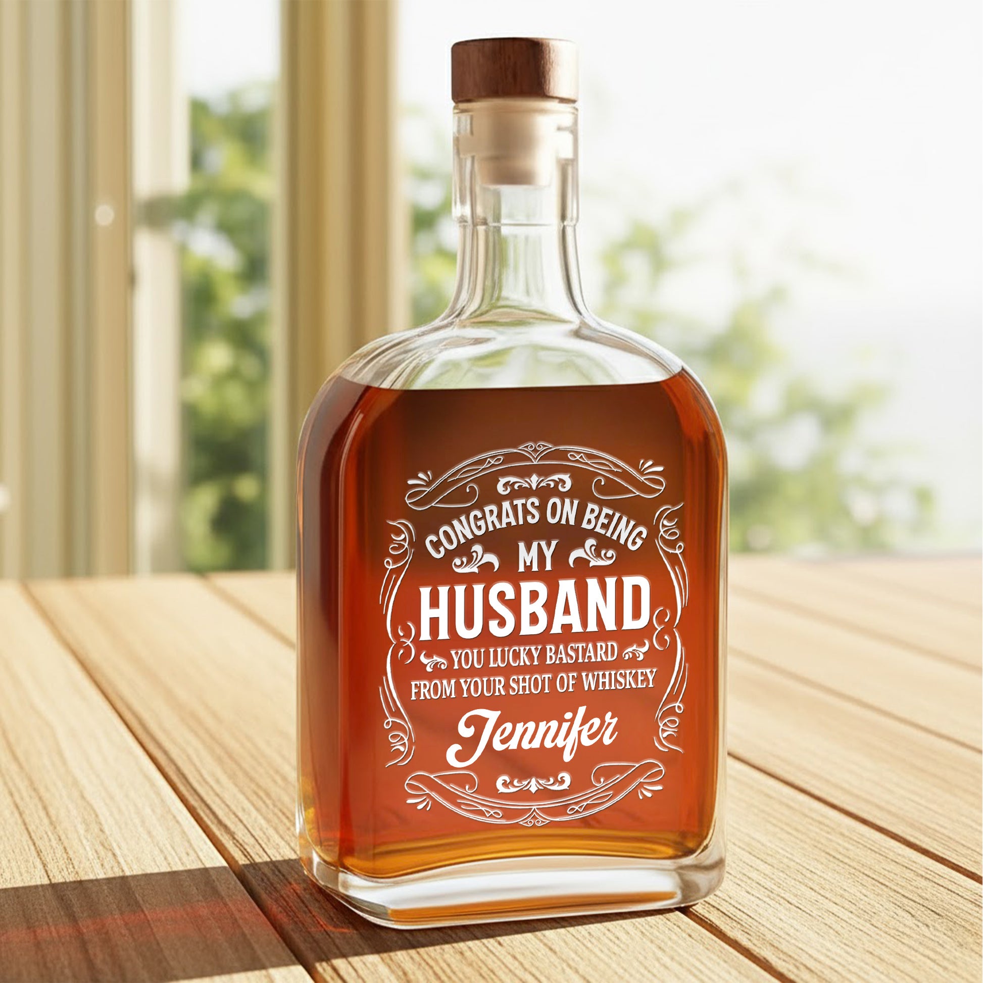 Congrats On Being My Husband, Whiskey Bottle