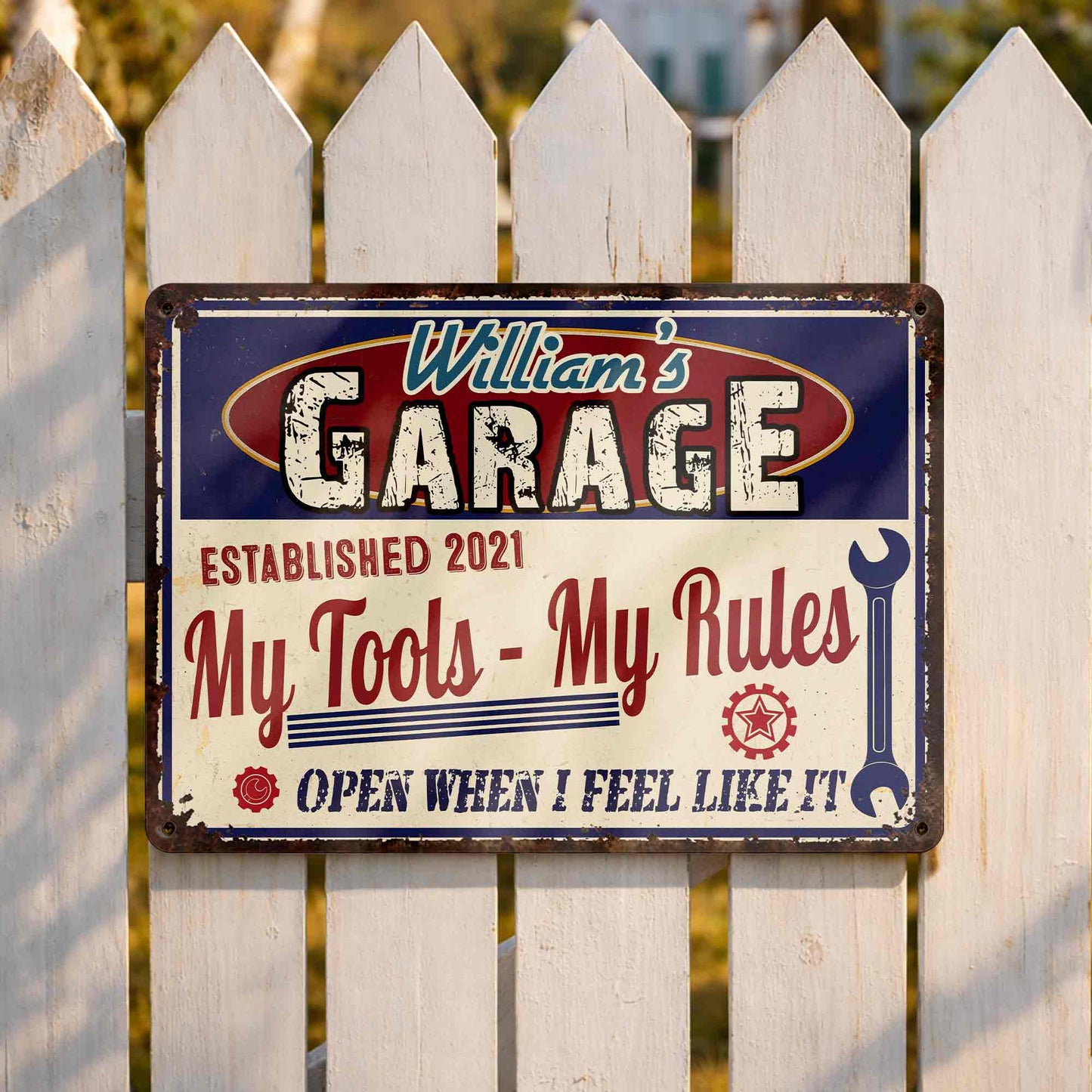 My Tools My Rules, Open When I Feel Like It - Personalized Metal Sign - HSB036_MSIGN