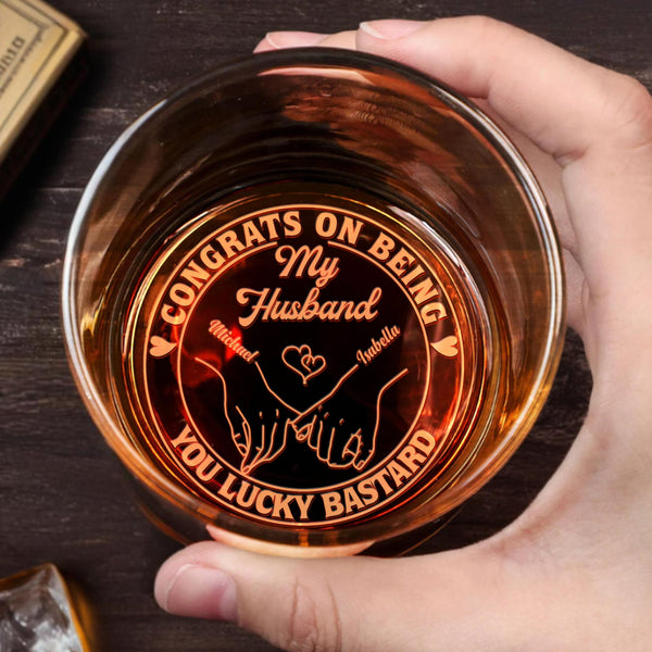 Congrats On Being My Husband, Heart And Hand-Holding Design