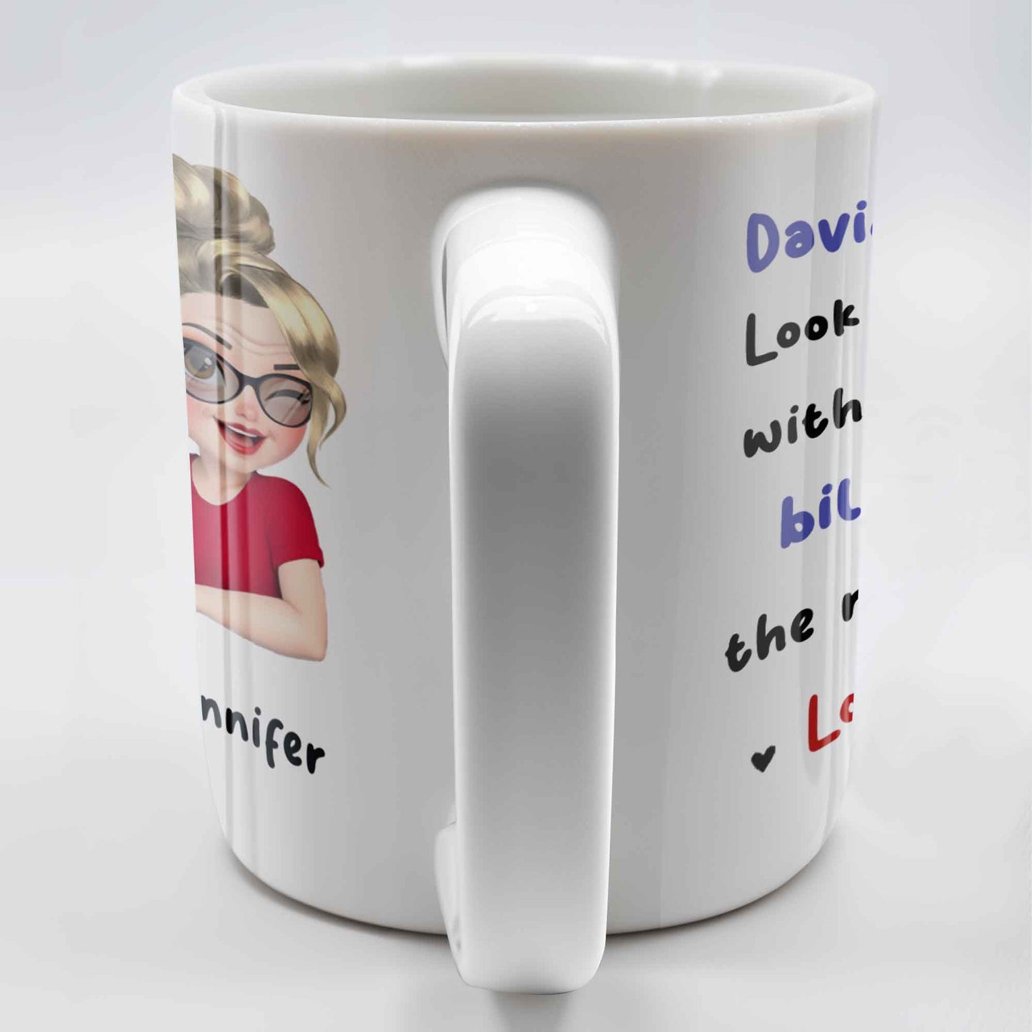 Personalized Couple Cartoon Portrait Coffee Mug - Personalized Custom Coffee Mug - HSB041_MG
